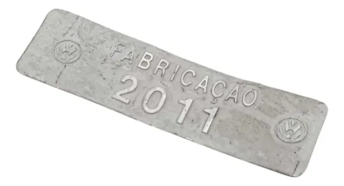 Emblema Plaqueta Ano Fabricação Spacefox 2011 Prateada