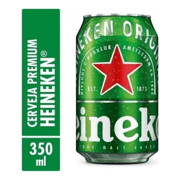 Cerveja Heineken Premium Puro Malte Lager Lata 350ml 12 Un
