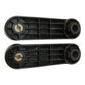 Par Manivela Vidro Porta Dianteira Corsa Classic 2000 2004 Preto