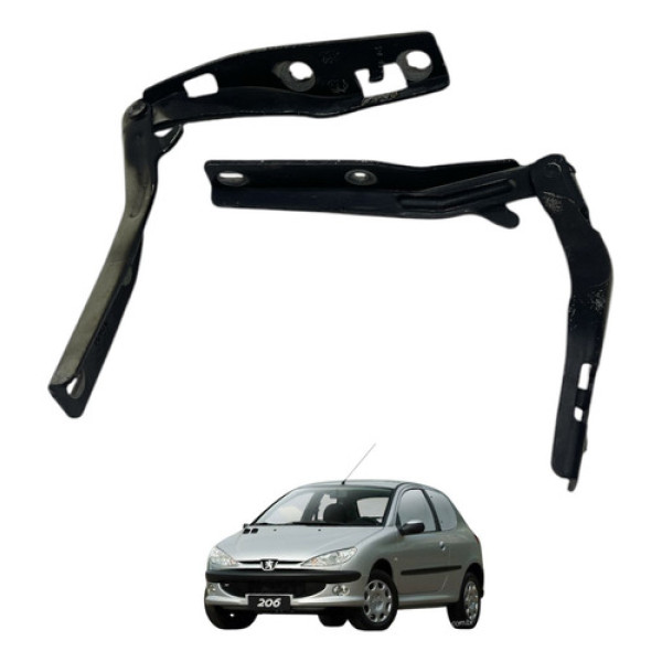 Par De Braco Dobradica Capo Peugeot 206 2004 2005 2006
