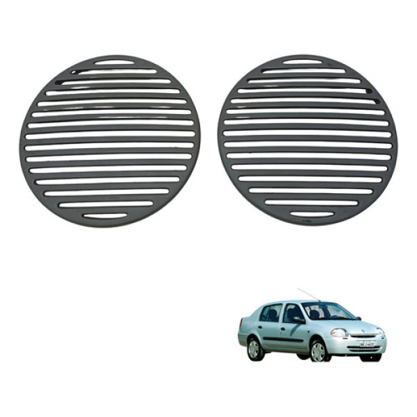 Par Tela Auto Falante Porta Traseira Clio 2001 2004 (usado) Cinza-escuro
