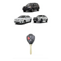 Carcaça Capa Chave Toyota Hilux Sw4 Oca 3bts Lamina Virgem