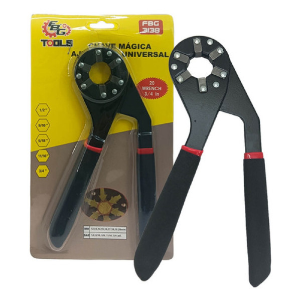 Chave Mágica Ajustável Universal Porca Parafuso Sextavado 12-20mm