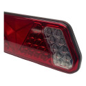 Lanterna Traseira Guerra Led Caminhao Carreta Bivolt 12v/24v Direito/passageiro Vermelho