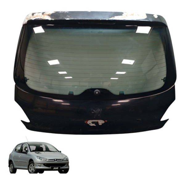 Tampa Traseira Porta Malas Peugeot 206 Feline 2004 2006 Preto