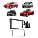 Moldura Painel 2 Din Central Multimidia Dvd Mp5 Vectra 2008 Cinza