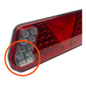 Lanterna Traseira Guerra Led Caminhao Carreta Bivolt 12v/24v Direito/passageiro Vermelho