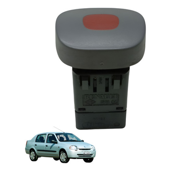 Boto Interruptor Do Pisca Alerta Clio 2001 2002 2003 (usado) Preto