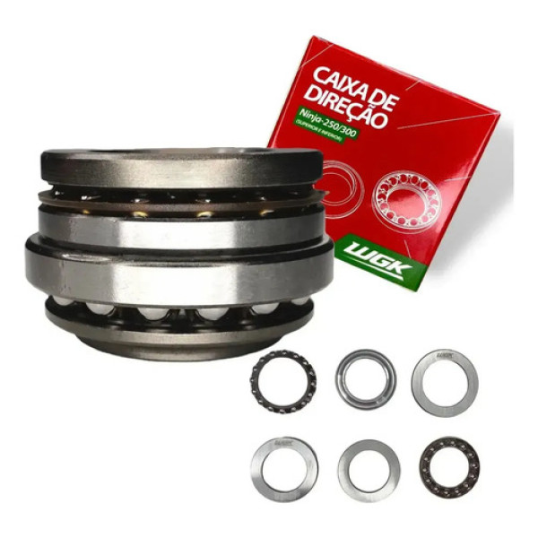 Caixa De Direcao Rolamento Esfera Kawasaki Ninja 250 300 Wgk