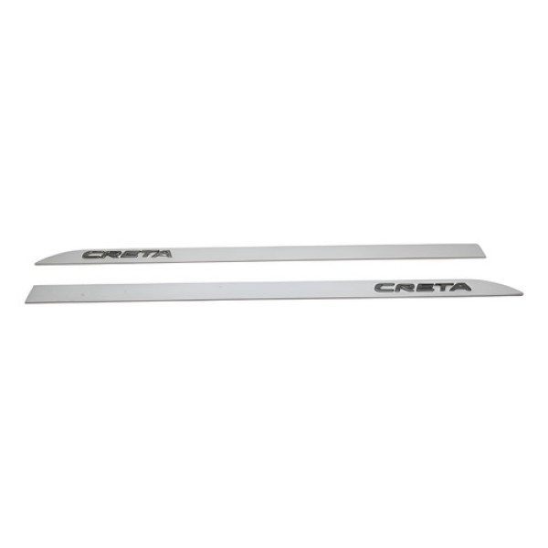 Par Friso Aplique Porta Dianteira Creta 2019 2020 2021 Branco