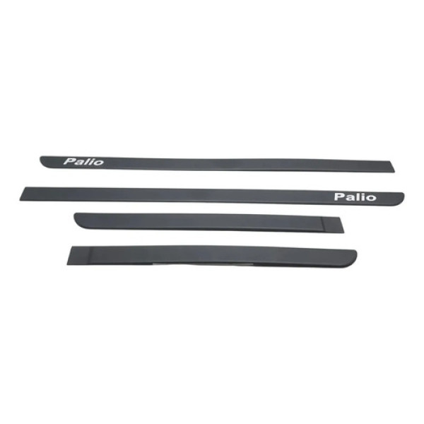 Kit Friso Borrachao Lateral Porta Palio 1996 1997 1998 4 P Preto