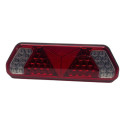 Lanterna Traseira Guerra Led Caminhao Carreta Bivolt 12v/24v Direito/passageiro Vermelho