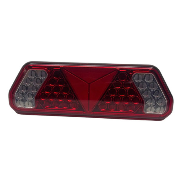 Lanterna Traseira Guerra Led Caminhao Carreta Bivolt 12v/24v Direito/passageiro Vermelho