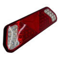 Lanterna Traseira Guerra Led Caminhao Carreta Bivolt 12v/24v Direito/passageiro Vermelho