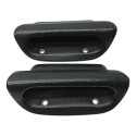 Par Puxador Interno Porta Traseira Corsa Classic 2000 2004 Preto Traseira