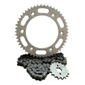 Kit Relacao Transmiss Nxr 150 Bros 2004 2015 Aço 1045 Prateado
