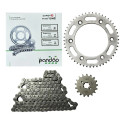 Kit Relacao Transmiss Nxr 150 Bros 2004 2015 Aço 1045 Prateado