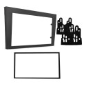 Moldura Painel 2 Din Central Multimidia Dvd Mp5 Vectra 2008 Cinza