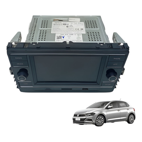 Central Multimidia Vw Polo Virtus Nivus T-cross 2018 2022 Preto