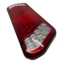 Lanterna Traseira Guerra Led Caminhao Carreta Bivolt 12v/24v Direito/passageiro Vermelho