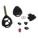 Carcaça Capa Chave Toyota Hilux Sw4 Oca 3bts Lamina Virgem