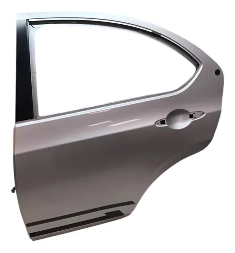 Porta Traseira Esquerda Jac J3 Hatch 2011 2012 2013 2014 Traseira Esquerdo Prateado