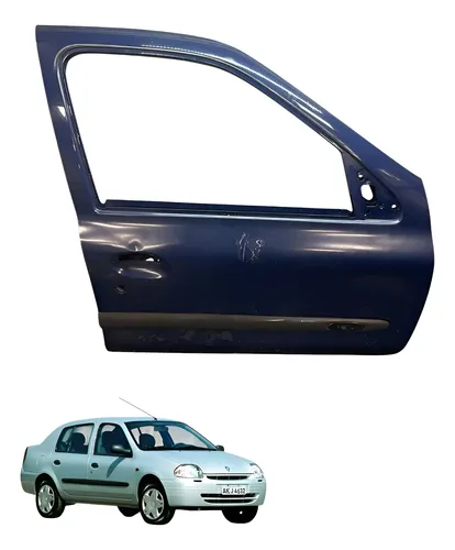 Porta Dianteira Lado Direito Clio 2001 2004 Original (usado) Dianteira Direito Azul