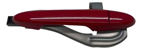 Macaneta Externa Porta Traseira Esquerda New Fit 2015 2018 Vermelho Traseira