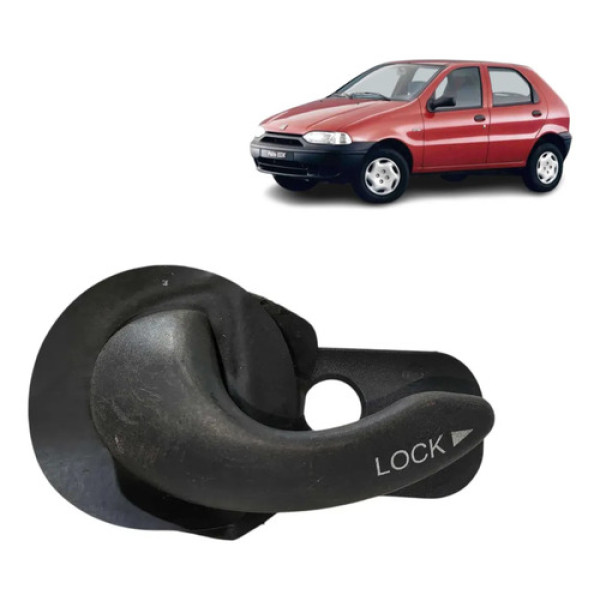 Maçaneta Interna Esquerda Fiat Palio 1996 1997 A 2001 Preto Dianteira/traseira