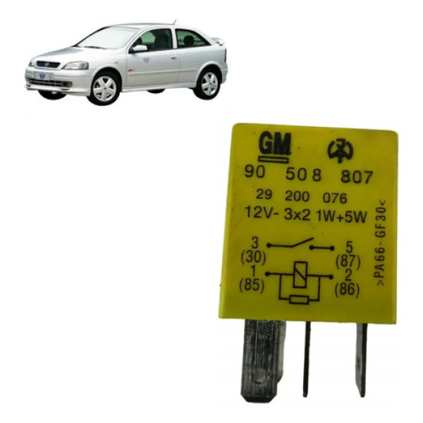 Rele Auxiliar Pisca Alerta Gm Corsa Astra Vectra 90508807 Amarelo