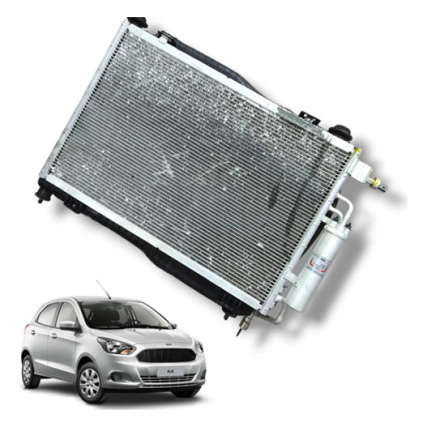 Kit Radiador + Ventoinha Ford Ka 2014 A 2018 3cc 1.0