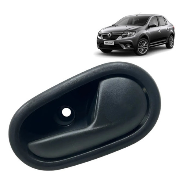 Maçaneta Interna Direita Renault Logan 2015/2024 826721919r Preto Dianteira/traseira