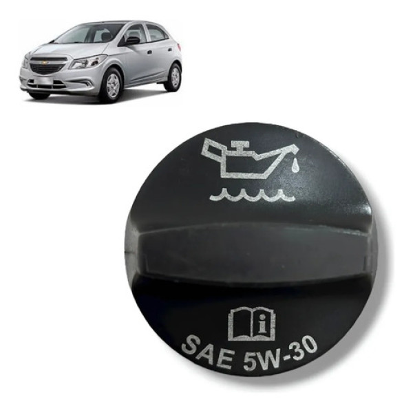 Tampa Óleo Do Motor Chevrolet Onix 2013 Preto