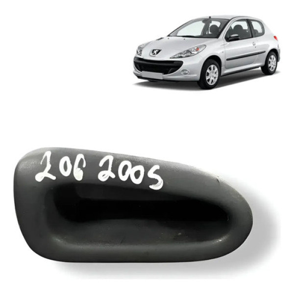 Puxador Interno Porta Traseiro Peugeot 206 2005 963169677 Preto Dianteira/traseira