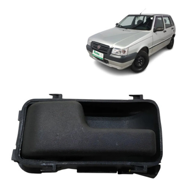 Maçaneta Interna Diant Esq 59617390 Fiat Uno 1999 A 2004 Preto Dianteira/traseira