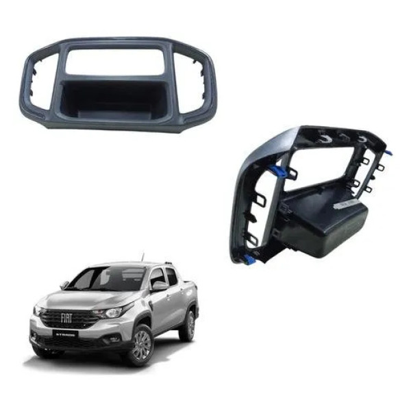 Moldura Painel Central Fiat Strada Freedom 21 100253453 Preto