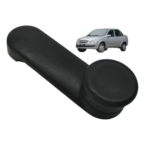 Manivela Vidro Porta Gm Corsa Classic 2010 2011 2012 2013 Preto