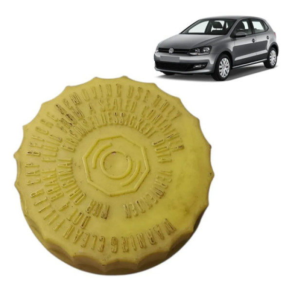 Tampa Reservatório Fluido Freio Vw Polo 2007 A 2012 Amarelo