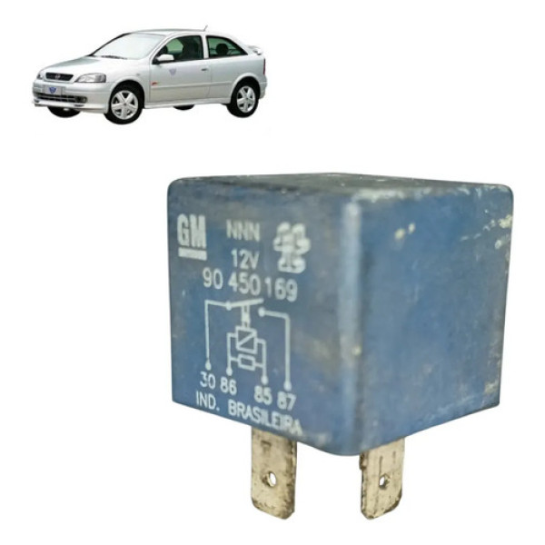 Rele Auxiliar Ar Condicionado 12v Gm Astra Vectra 90450169 Preto