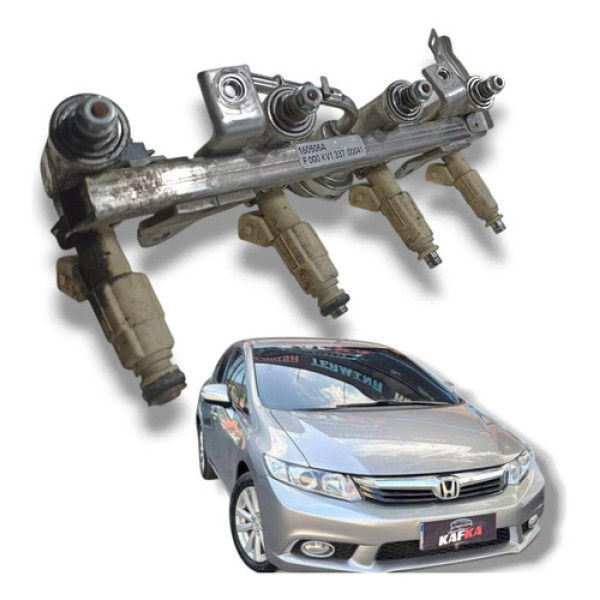 Flauta Bico Injetor Honda Civic 2.0 1.8 2014 A 16 F000kv1337