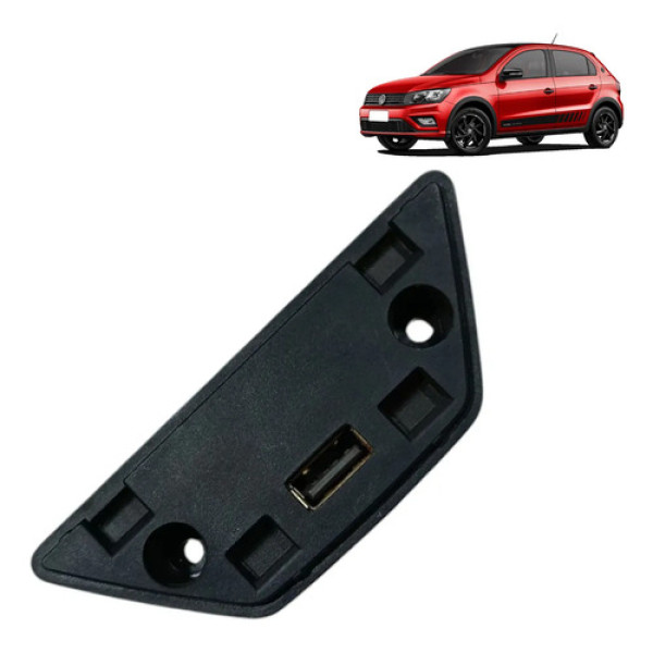 Tomada Entrada Usb Painel Console Volkswagen Gol 2017 2023 Preto