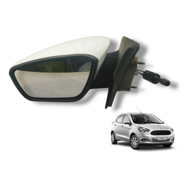 Retrovisor Esquerdo Ka 2015 A 2021 Manual S/ Pisca C/detalhe