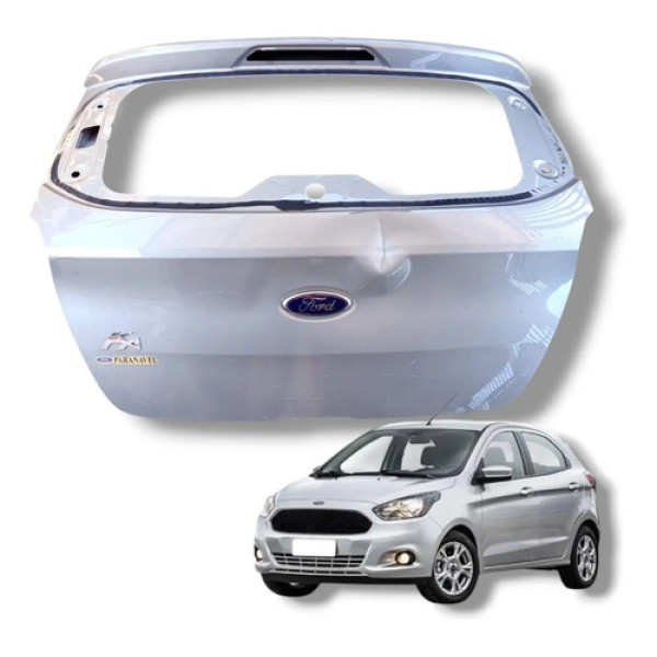 Tampa Traseira Ka Hatch 2015 2016 A 2021 Com Detalhe Prateado