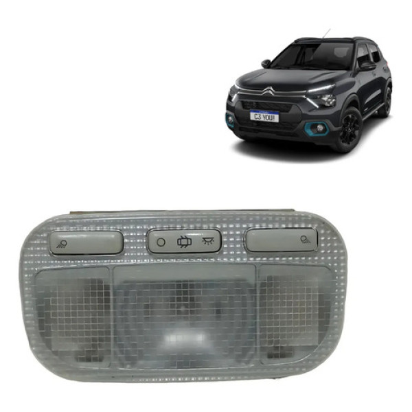Lanterna Teto Citroen C3 C4 2002-2012 Central 3 Botôes Orig