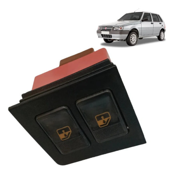 Botão Vidro Elét Porta Diant Esq Fiat Uno De 83 A 96-pc5939