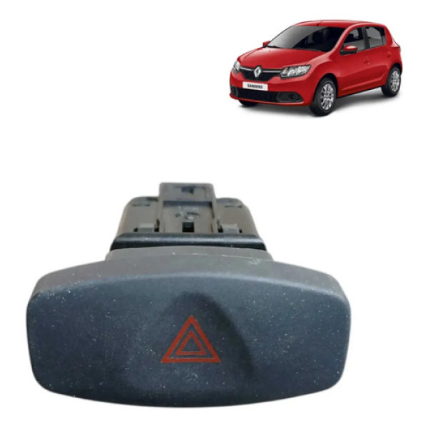 Botão Pisca Alerta Sandero Duster 2008 2009 2010 2011 A 2014 Preto