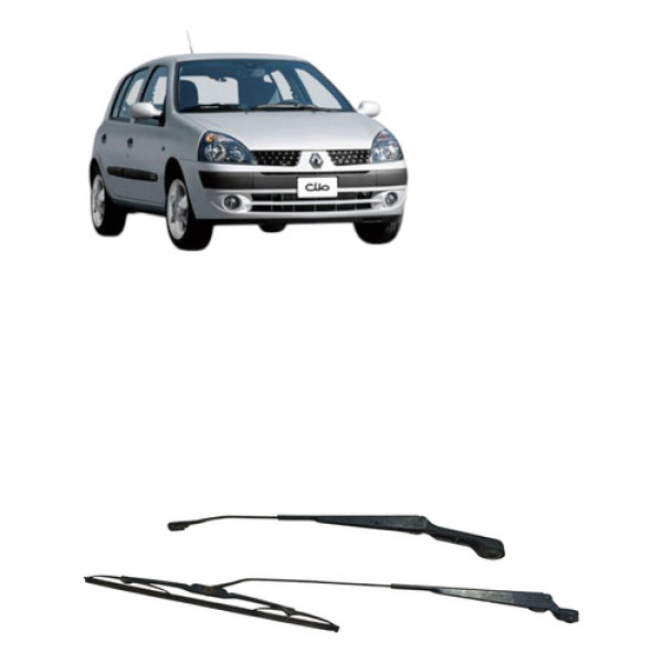 Par Braco Haste Limpador Parabrisa Clio 2000 2012