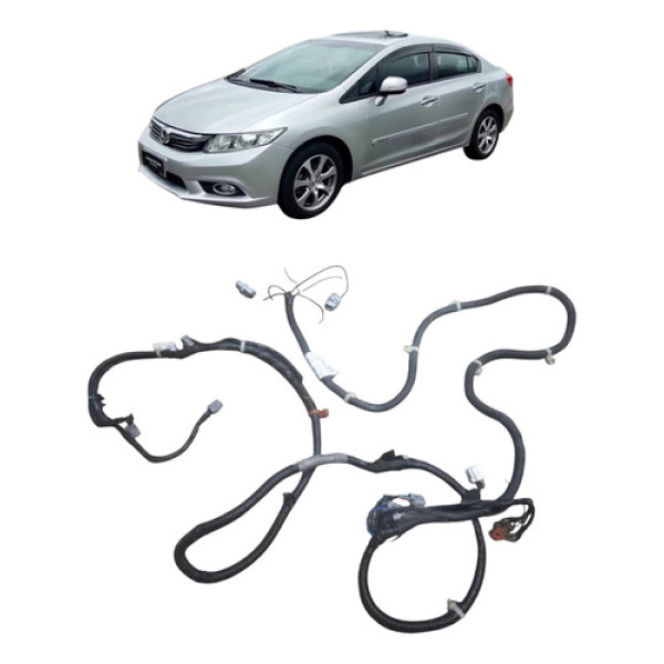 Chicote Tampa Traseira Porta Malas Honda Civic 2012 2016
