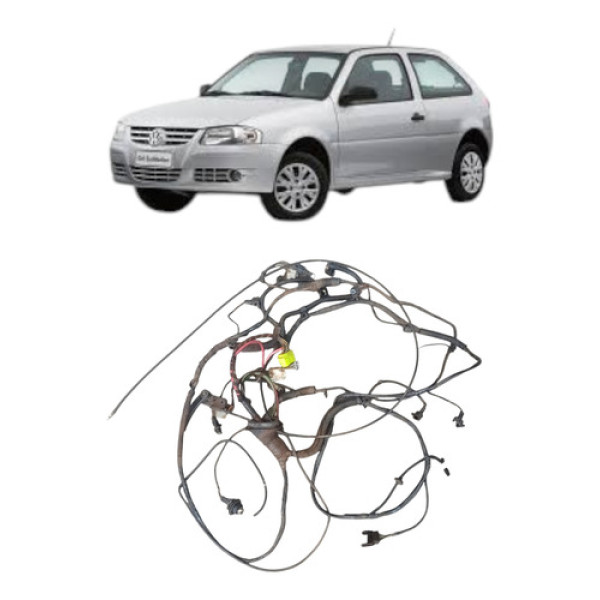 Chicote Frente Farol Bateria Gol G4 1.0 Flex 2005 2014