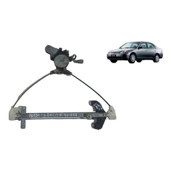 Maquina Vidro Eletrico Traseira Civic 2001 2005 Esquerda 